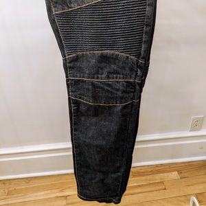 Embellish biker jeans